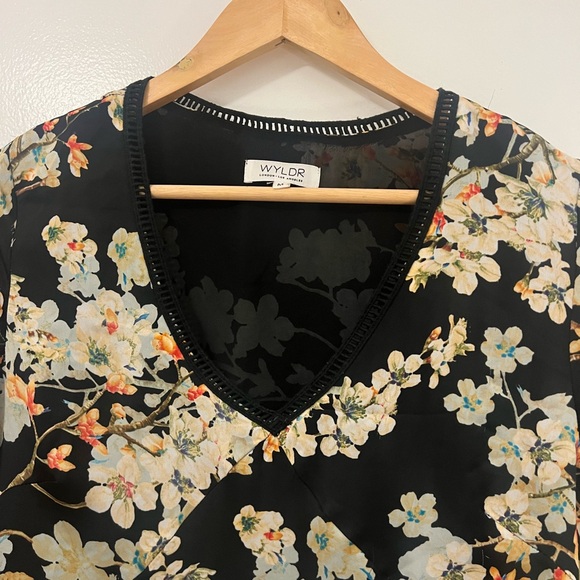 Silk Flower Print Dress - Picture 3 of 4